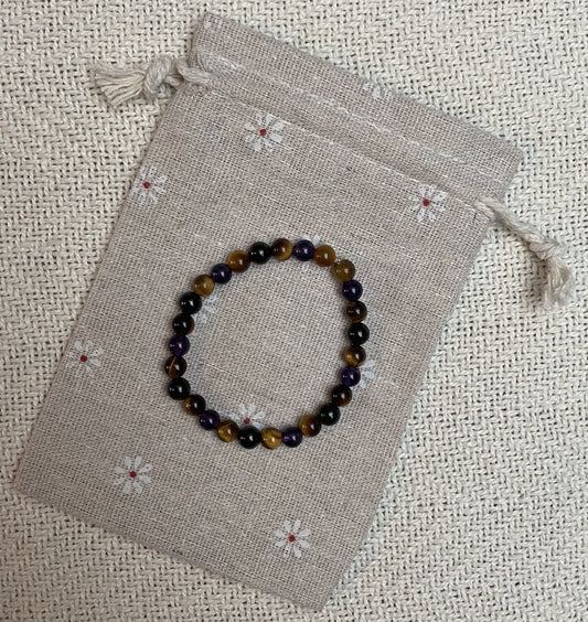 Bracelet Tête apaisée 💜🖤🤎