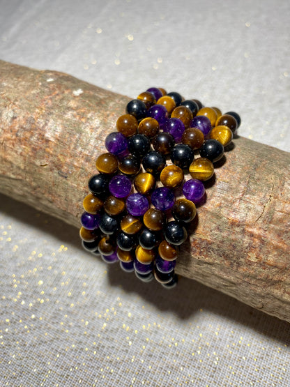 Bracelet Tête apaisée 💜🖤🤎